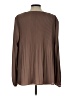 DR2 100% Polyester Brown Long Sleeve Blouse Size L - photo 2