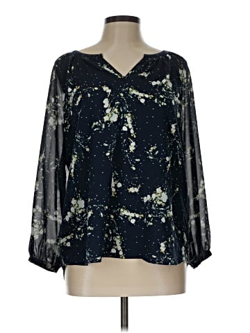 Kaari Blue 3/4 Sleeve Blouse (view 1)