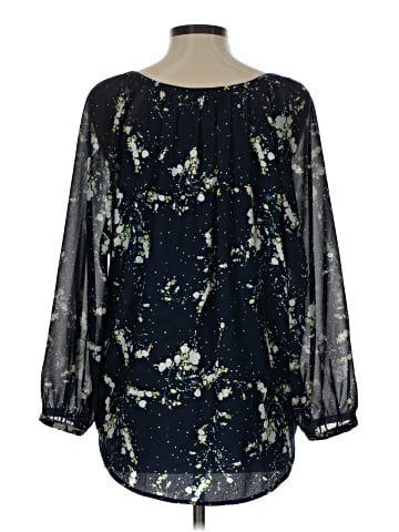 Kaari Blue 3/4 Sleeve Blouse (view 2)