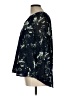 Kaari Blue 100% Polyester Black 3/4 Sleeve Blouse Size L - photo 5