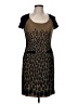 Worth Animal Print Brown Cocktail Dress Size 6 - photo 1