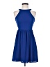 Express 100% Polyester Solid Blue Cocktail Dress Size 0 - photo 1