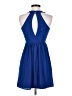 Express 100% Polyester Solid Blue Cocktail Dress Size 0 - photo 2