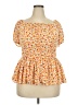 Torrid Orange Short Sleeve Blouse Size 2X Plus (2) - photo 1