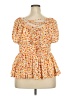 Torrid Orange Short Sleeve Blouse Size 2X Plus (2) - photo 2