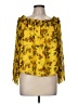 Scripted 100% Polyester Yellow 3/4 Sleeve Blouse Size M - photo 1