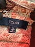 Eclair 100% Polyester Paisley Brown Long Sleeve Blouse Size M - photo 7