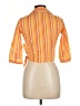 Suzy Stripes Orange 3/4 Sleeve Button-Down Shirt Size M (estimated) - photo 2