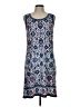 Max Studio Paisley Blue Casual Dress Size L - photo 1