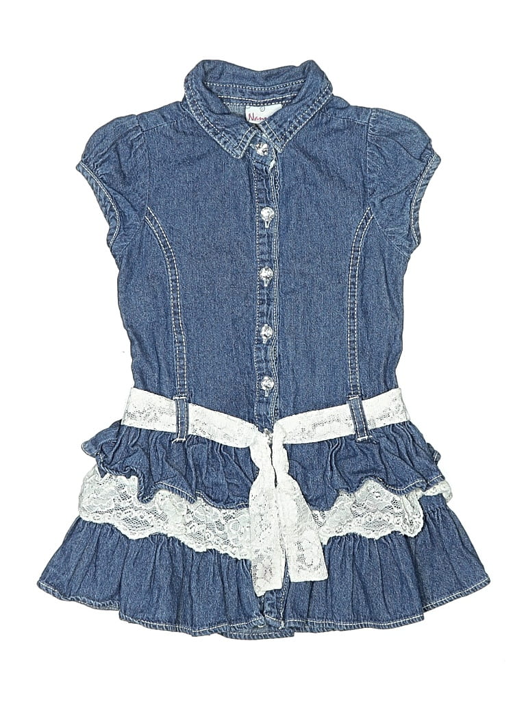 Pre-owned Nannette Kids' Dress In Blue