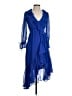 Anthropologie 100% Polyester Blue Cocktail Dress Size XXS (petite) - photo 1