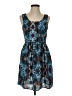 Xhilaration 100% Polyester Print Blue Casual Dress Size S - photo 1
