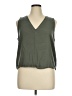 Evereve 100% Lyocell Green Sleeveless Blouse Size XL - photo 1