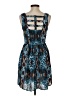 Xhilaration 100% Polyester Print Blue Casual Dress Size S - photo 2