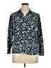 Kim Rogers 100% Polyester Chevron-herringbone Teal 3/4 Sleeve Blouse Size XL Petite - photo 1