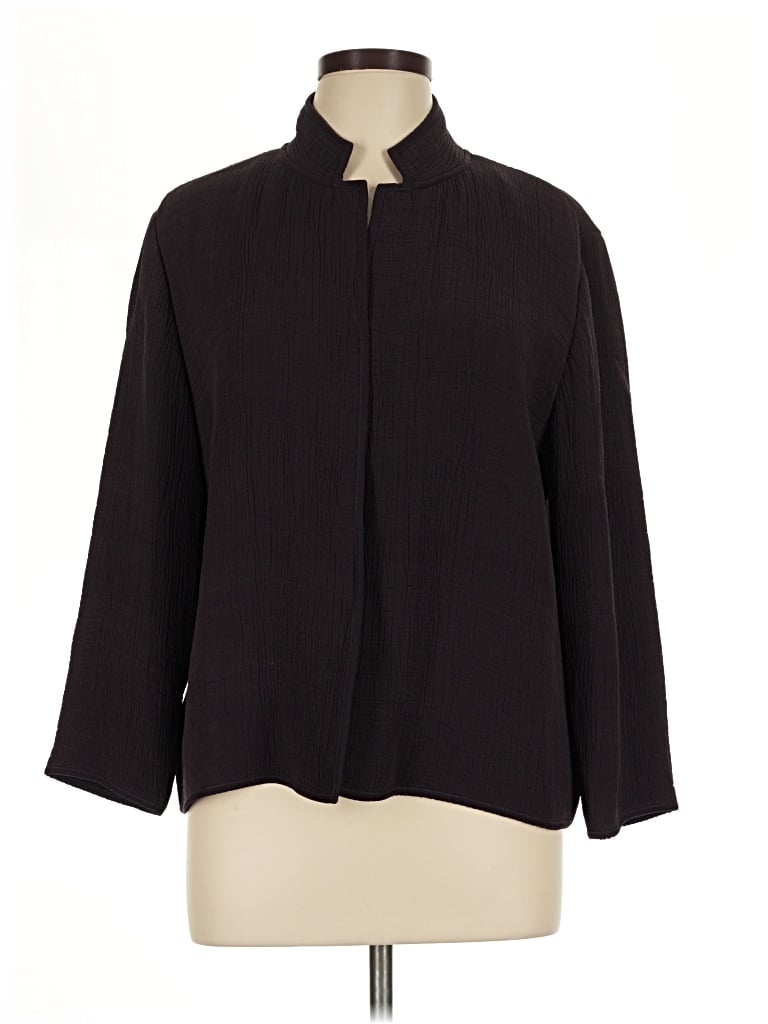 Pre-owned Eileen Fisher Coat In Brown