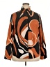 Unbranded 100% Polyester Print Orange Long Sleeve Blouse Size XXL - photo 1