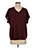 Jodifl 100% Polyester Burgundy Short Sleeve Top Size S - photo 1