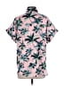 Zeagoo 100% Polyester Tropical Pink Short Sleeve Blouse Size M - photo 2