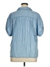 Faherty Stripes Blue Short Sleeve Blouse Size XL - photo 2