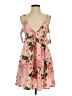 ASOS 100% Polyester Floral Pink Cocktail Dress Size 2 - photo 1