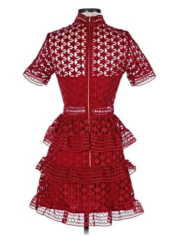 Self-Portrait Star Lace Ruffled Dress (view 2)