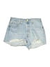 Levi's 100% Cotton Blue Denim Shorts Size 28 waist - photo 1