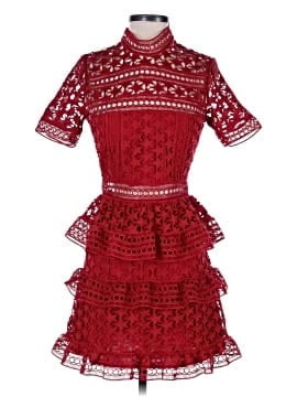 Self-Portrait Star Lace Ruffled Dress (view 1)