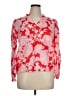 Boden 100% Linen Red Long Sleeve Blouse Size 14 - photo 1