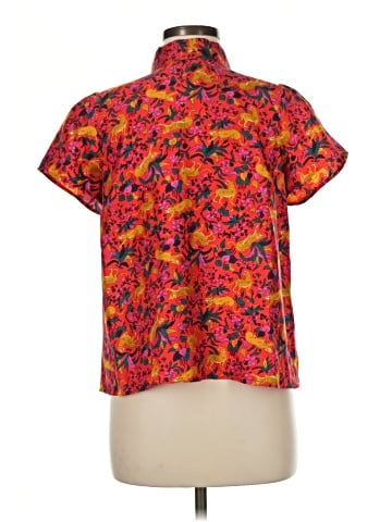 Unbranded Short Sleeve Silk Top (view 2)