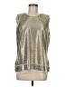 Calvin Klein Metallic Silver Sleeveless Top One size - photo 1