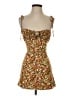Réalisation 100% Silk Floral Brown Cocktail Dress Size XXS - photo 1