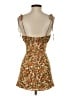 Réalisation 100% Silk Floral Brown Cocktail Dress Size XXS - photo 2