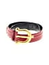 Escada 100% Leather Red Black Belt Size M - photo 3