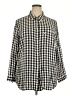 Levi's 100% Viscose Checkered-gingham Black 3/4 Sleeve Button-Down Shirt Size 2X - photo 1