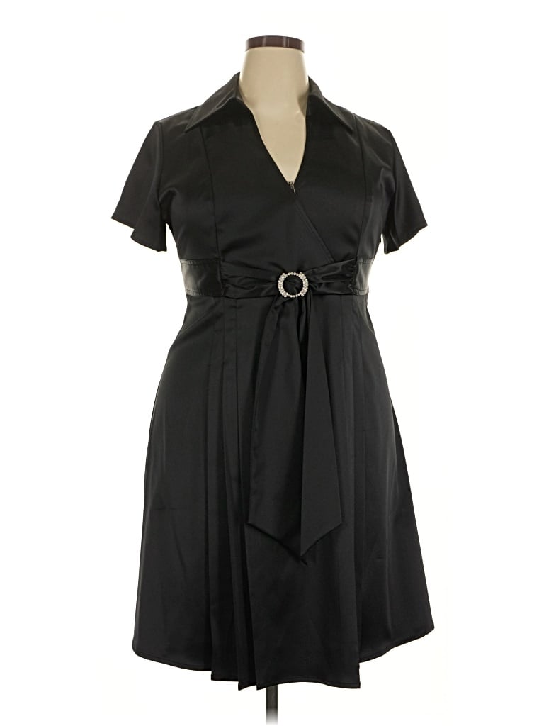 Pre-owned Signature By Robbie Bee Casual Dress In Black