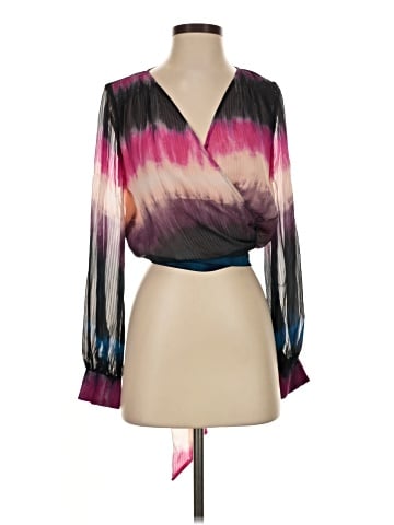 Tanya Taylor Long Sleeve Silk Top (view 1)