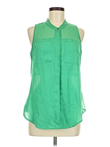 a.n.a. A New Approach Sleeveless Button-Down Shirt (view 1)
