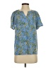 J.Jill Blue Short Sleeve Blouse Size XS - photo 1