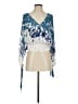 Surf Gypsy Blue 3/4 Sleeve Blouse Size S - photo 1