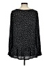 Ann Taylor LOFT 100% Polyester Polka Dots Black Long Sleeve Blouse Size M - photo 2