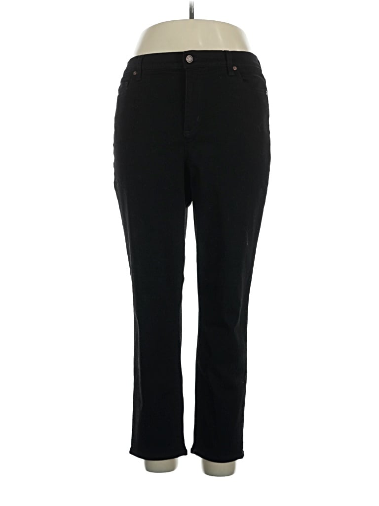 Pre-owned Lands' End Jeggings In Black