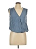 O'Neill 100% Viscose Blue Sleeveless Blouse Size L - photo 1