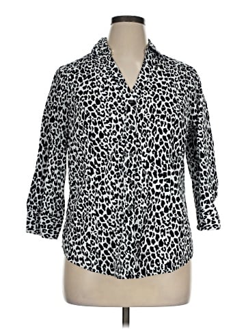 Lane Bryant 3/4 Sleeve Button-Down Shirt (view 1)