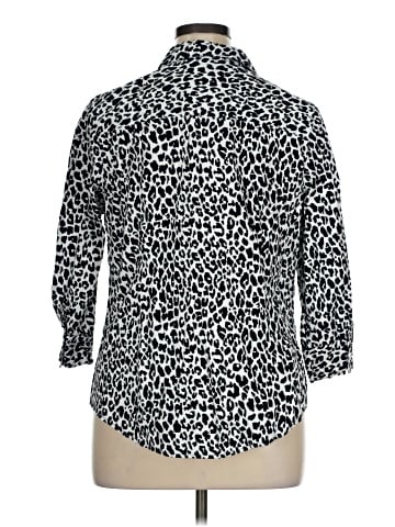 Lane Bryant 3/4 Sleeve Button-Down Shirt (view 2)