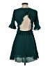 Shein 100% Polyester Solid Teal Cocktail Dress Size 2 - photo 2
