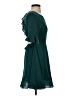 Shein 100% Polyester Solid Teal Cocktail Dress Size 2 - photo 4