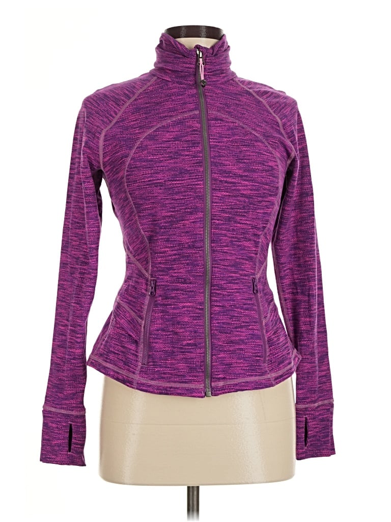 Pre-owned Lululemon Athletica Track Jacket In Purple