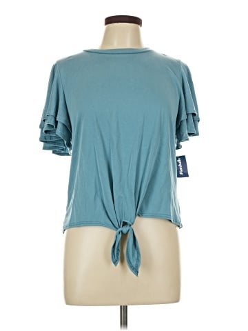 Green Envelope Short Sleeve Top (view 1)