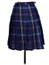 Assorted Brands 100% Wool Plaid Purple Wool Skirt Size 11 - 12 - photo 2